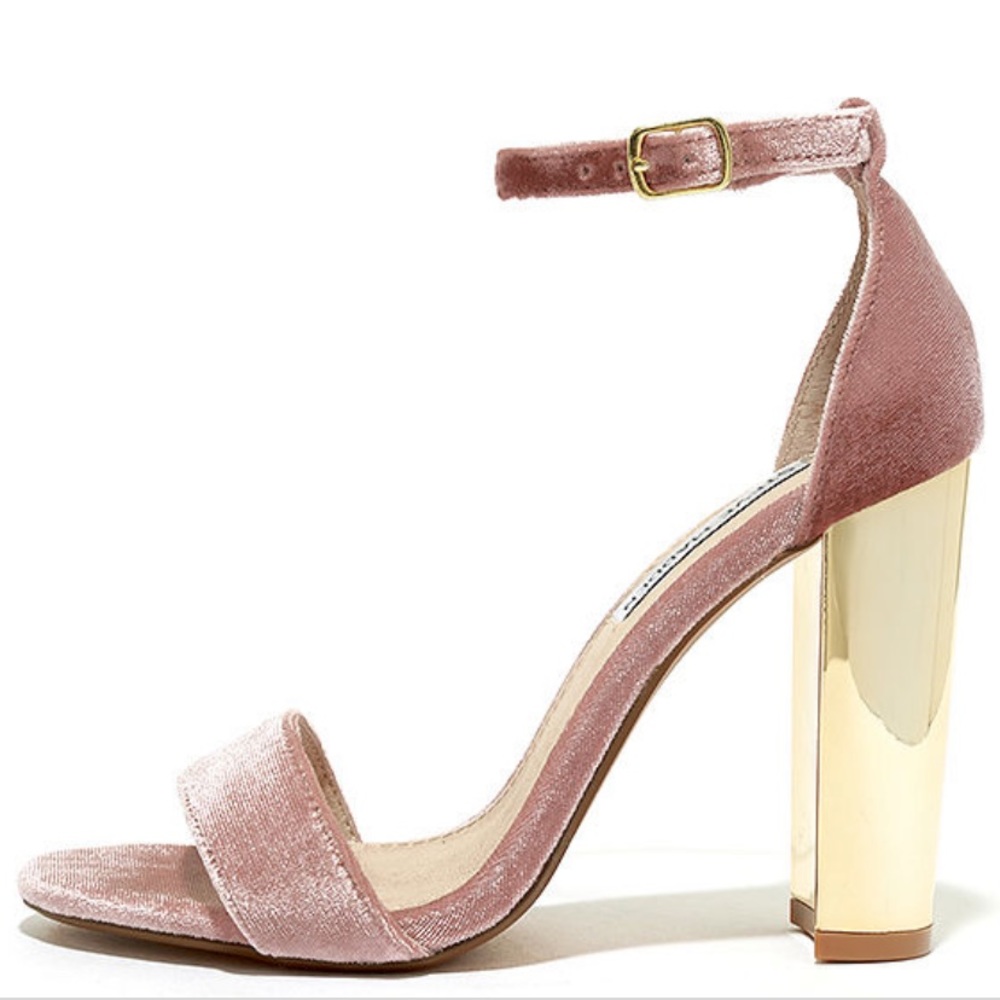 Steve Madden Carrson in blush velvet